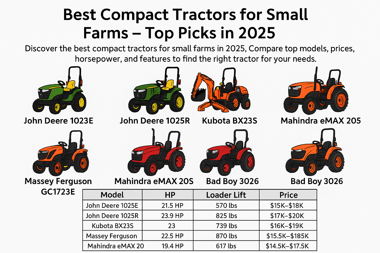 Best Compact Tractors for Small Farms