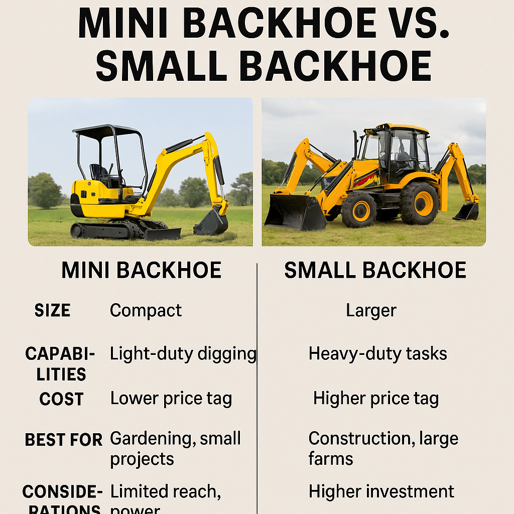 Small Backhoe vs Mini Backhoe