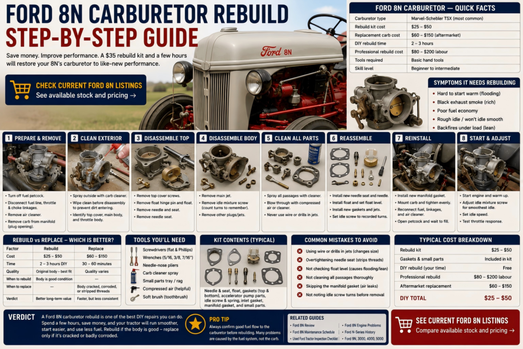 Ford 8N carburetor rebuild