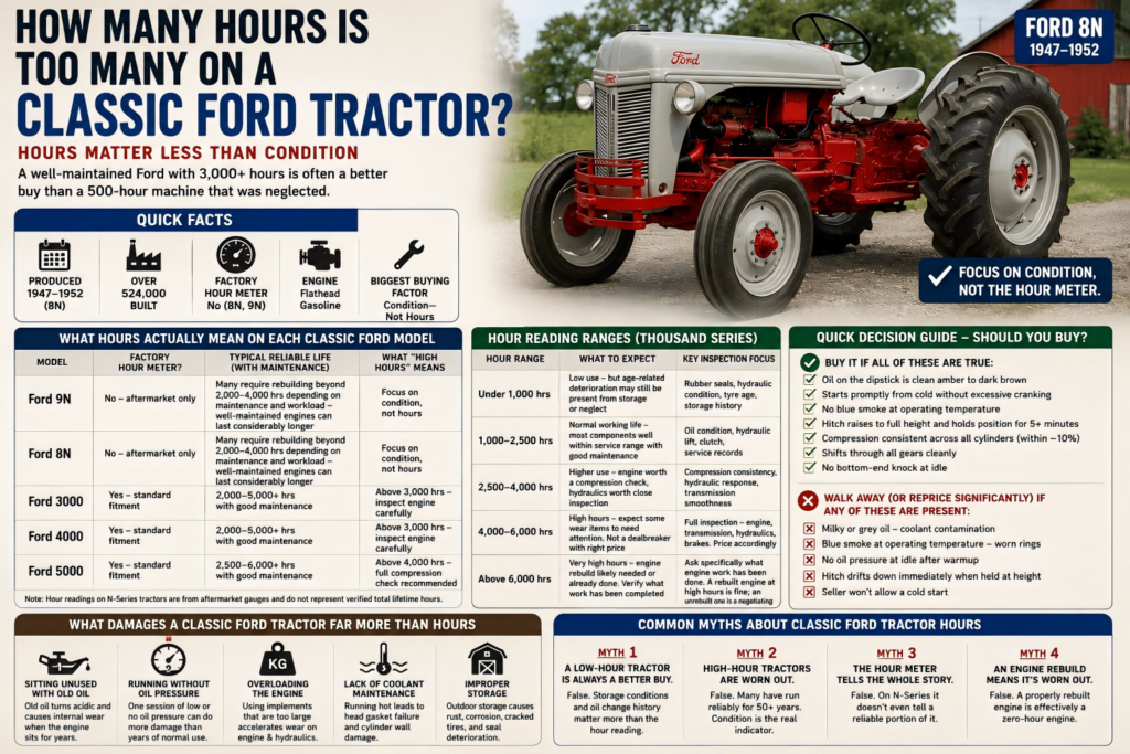 Ford tractor hours too many