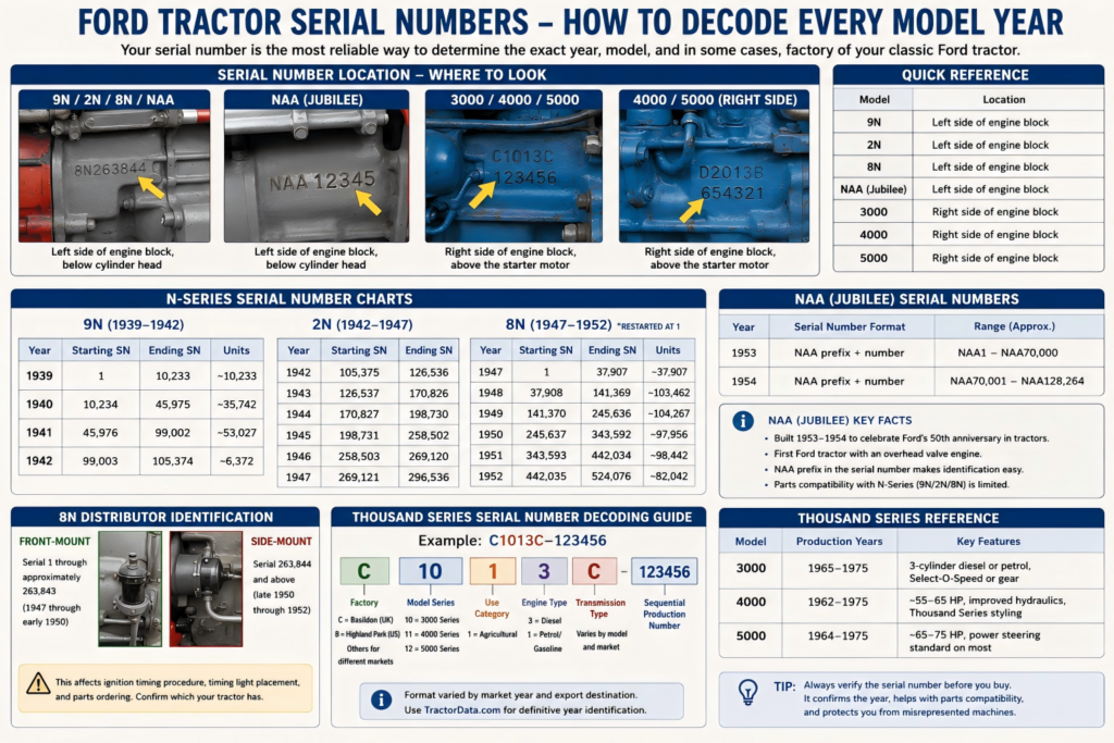 Ford tractor serial numbers