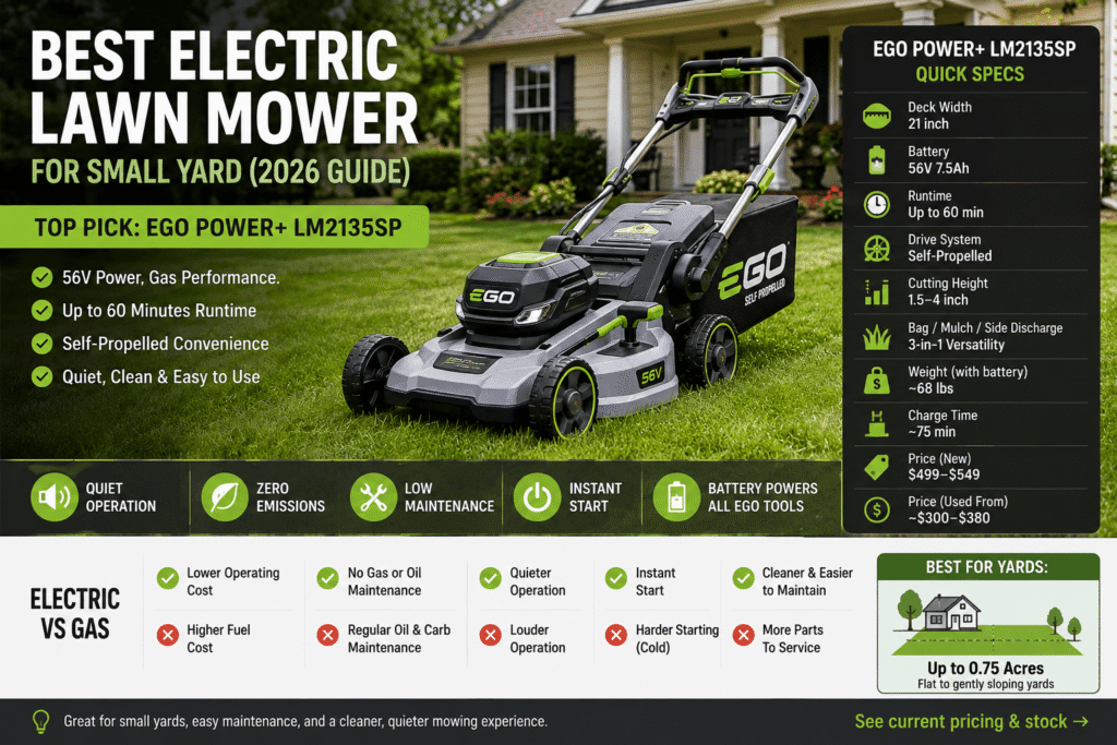 best electric lawn mower for small yard