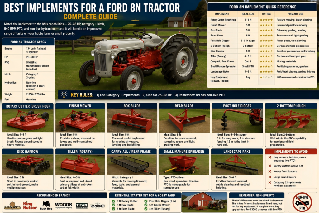 best implements for Ford 8N
