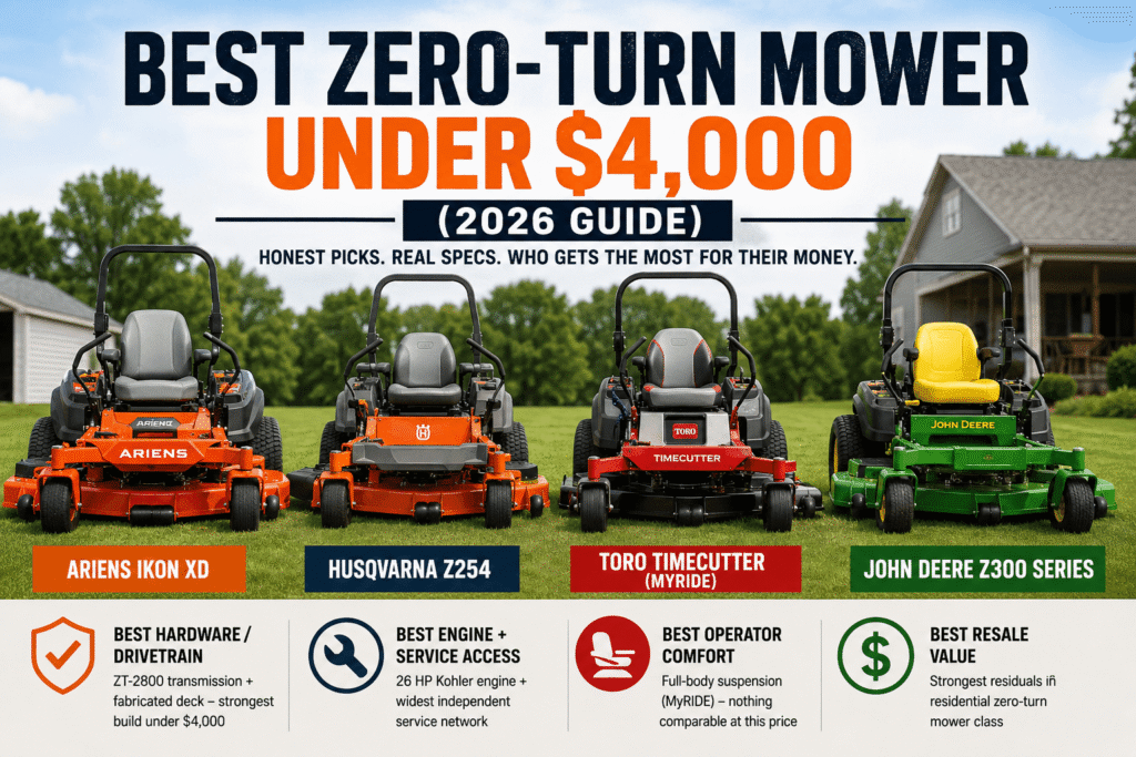 best zero turn mower under $4000