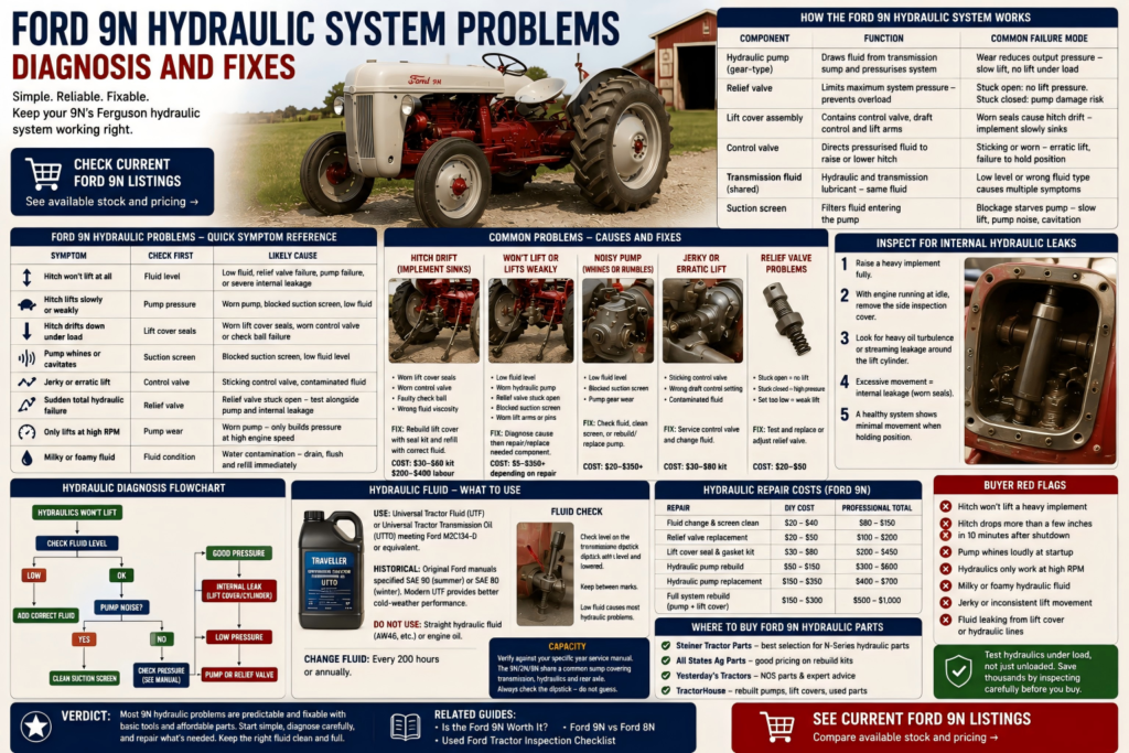 Ford 9N hydraulic system problems