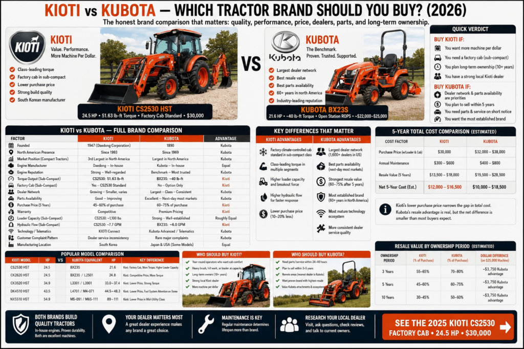 Kioti vs Kubota