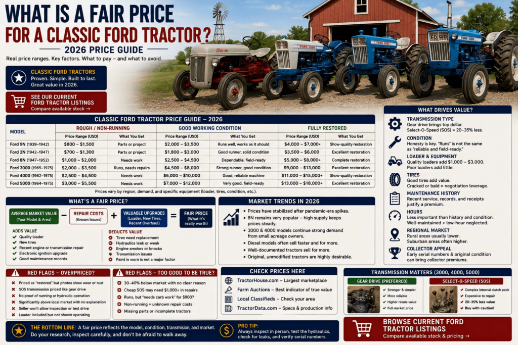 fair price classic Ford tractor