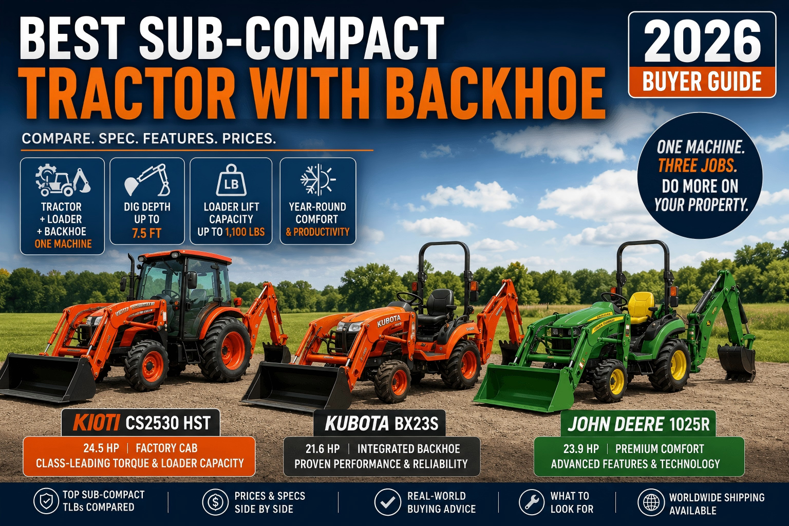 Best Sub-Compact Tractor with Backhoe — 2026 Buyer Guide