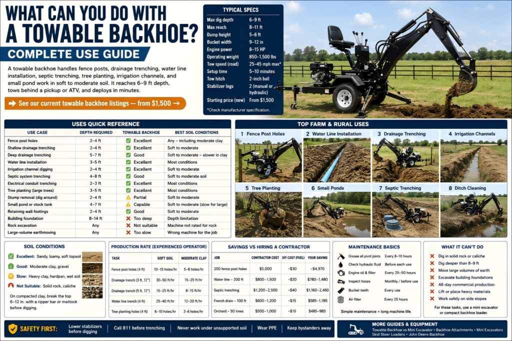 what can you do with a towable backhoe